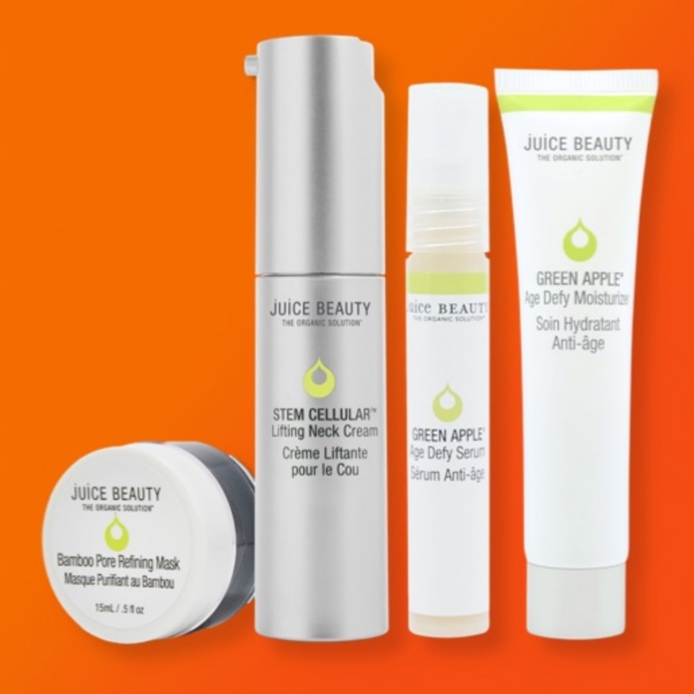JUICE BEAUTY 4p Skincare Neck Cream, Mask, Age Defy Serum & Moisturizer $68 NIP
